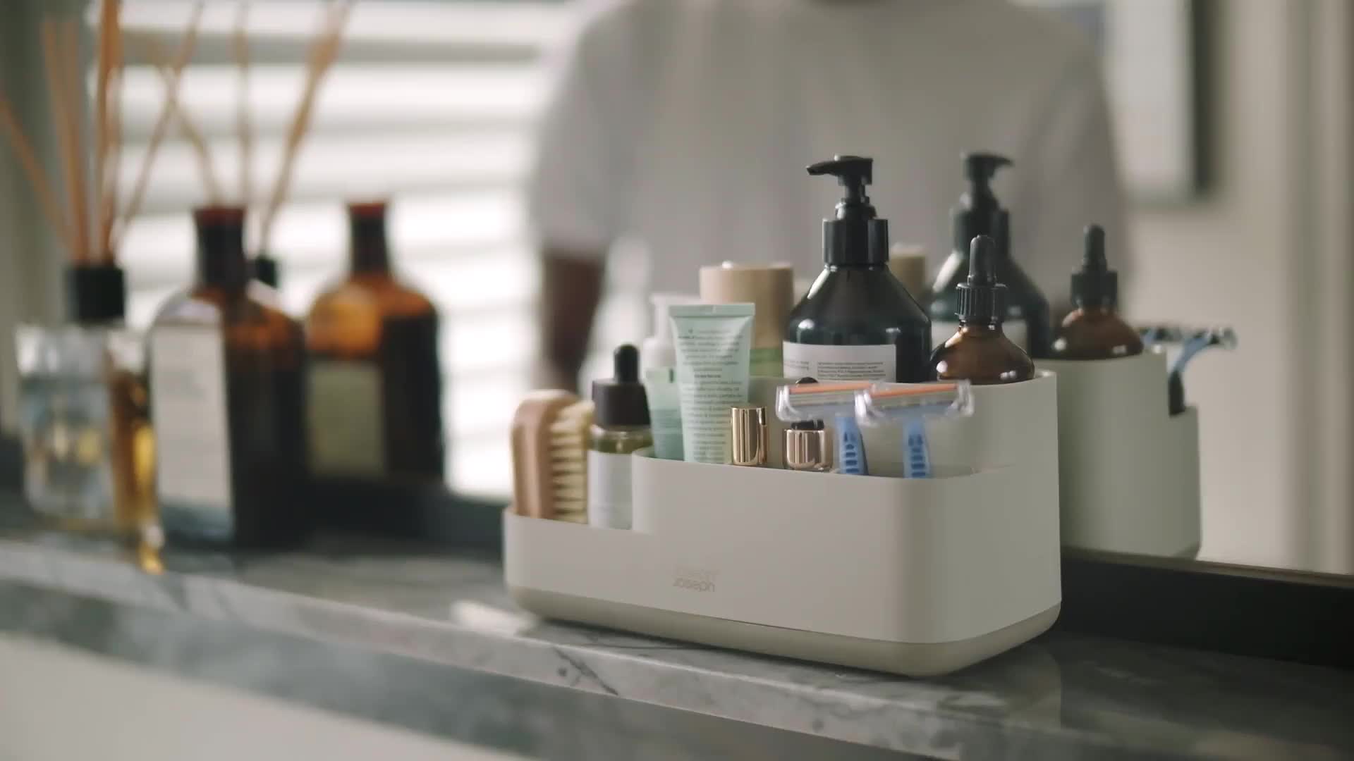 EasyStore™ Bathroom Storage Caddy - Ecru | Joseph Joseph US